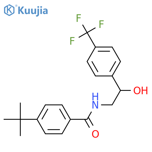 4-tert-butyl-N-{2-hydroxy-2-4-(trifluoromethyl)phenylethyl}benzamide structure