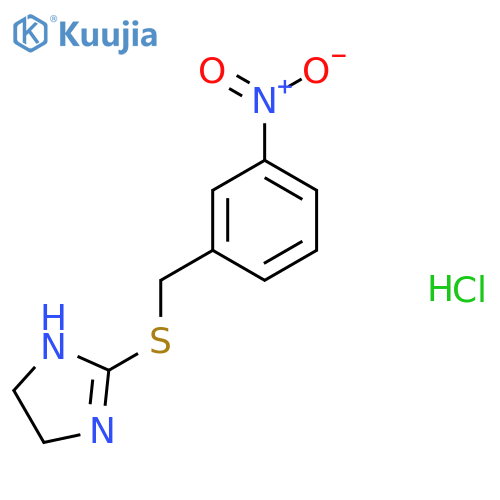 2-{[(3-nitrophenyl)methyl]sulfanyl}-4,5-dihydro-1H-imidazole hydrochloride structure