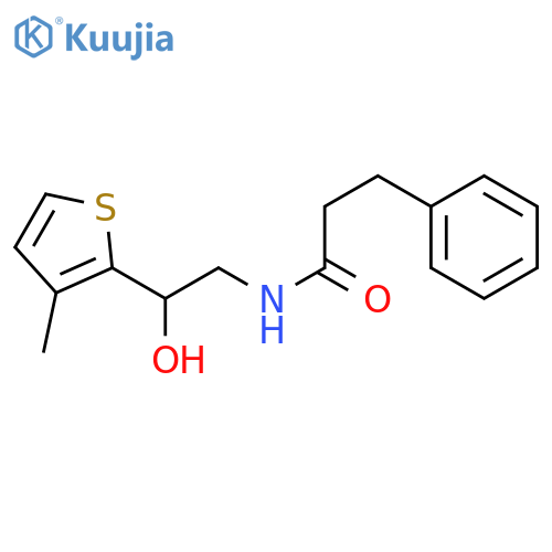 N-[2-hydroxy-2-(3-methylthiophen-2-yl)ethyl]-3-phenylpropanamide structure