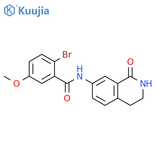 2-bromo-5-methoxy-N-(1-oxo-1,2,3,4-tetrahydroisoquinolin-7-yl)benzamide structure