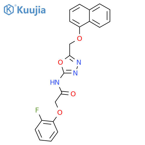 2-(2-fluorophenoxy)-N-{5-(naphthalen-1-yloxy)methyl-1,3,4-oxadiazol-2-yl}acetamide structure