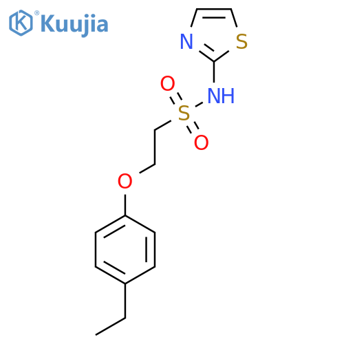 2-(4-ethylphenoxy)-N-(1,3-thiazol-2-yl)ethane-1-sulfonamide structure