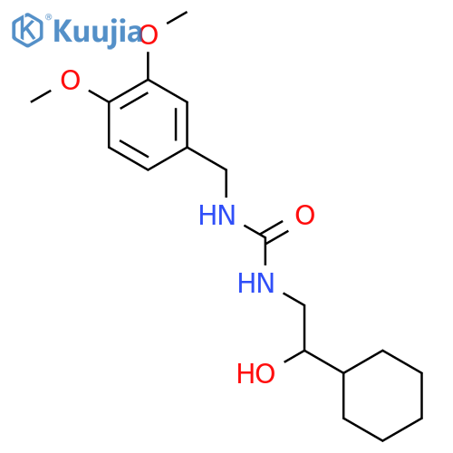1-(2-cyclohexyl-2-hydroxyethyl)-3-[(3,4-dimethoxyphenyl)methyl]urea structure