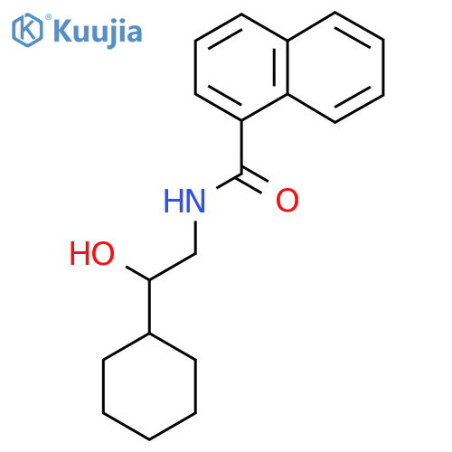 N-(2-cyclohexyl-2-hydroxyethyl)naphthalene-1-carboxamide structure