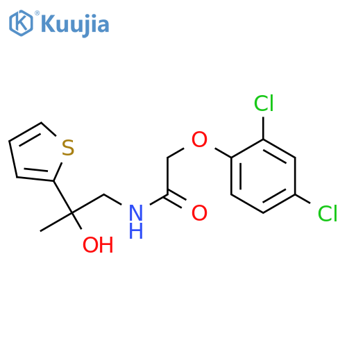 2-(2,4-dichlorophenoxy)-N-[2-hydroxy-2-(thiophen-2-yl)propyl]acetamide structure