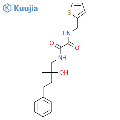 N'-(2-hydroxy-2-methyl-4-phenylbutyl)-N-(thiophen-2-yl)methylethanediamide structure