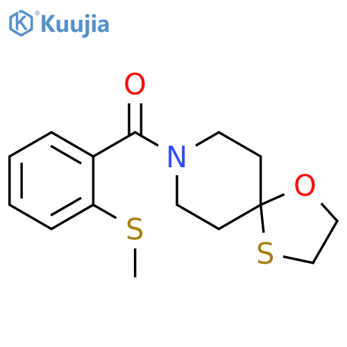 8-2-(methylsulfanyl)benzoyl-1-oxa-4-thia-8-azaspiro4.5decane structure