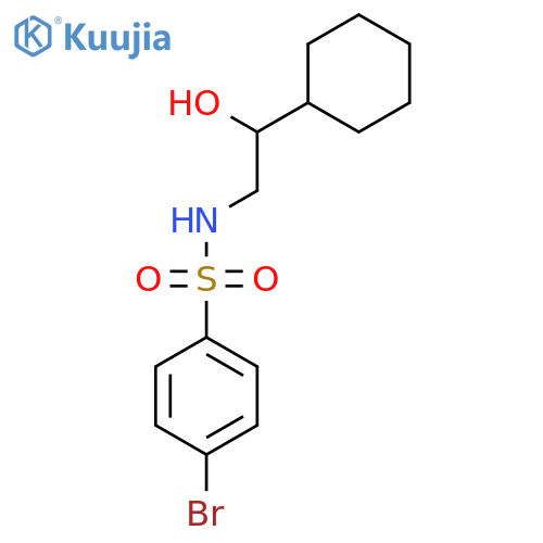 4-bromo-N-(2-cyclohexyl-2-hydroxyethyl)benzene-1-sulfonamide structure