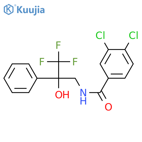 3,4-dichloro-N-(3,3,3-trifluoro-2-hydroxy-2-phenylpropyl)benzamide structure