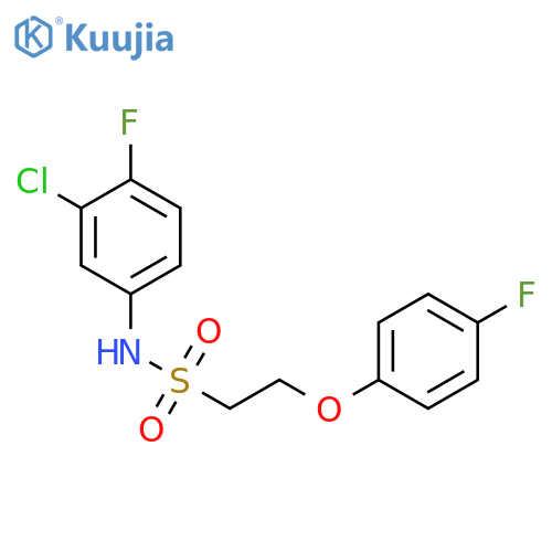 N-(3-chloro-4-fluorophenyl)-2-(4-fluorophenoxy)ethane-1-sulfonamide structure