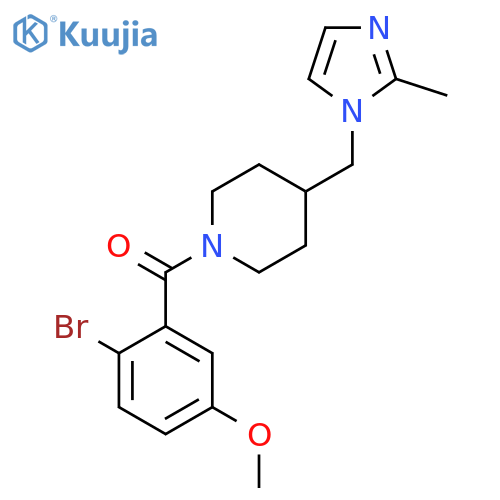 1-(2-bromo-5-methoxybenzoyl)-4-(2-methyl-1H-imidazol-1-yl)methylpiperidine structure