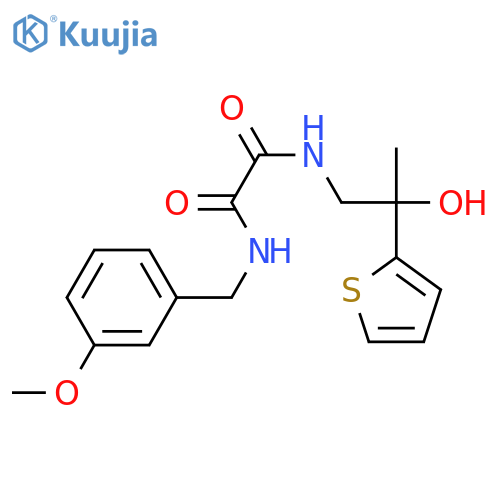 N-[2-hydroxy-2-(thiophen-2-yl)propyl]-N'-[(3-methoxyphenyl)methyl]ethanediamide structure