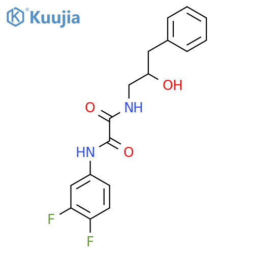N-(3,4-difluorophenyl)-N'-(2-hydroxy-3-phenylpropyl)ethanediamide structure