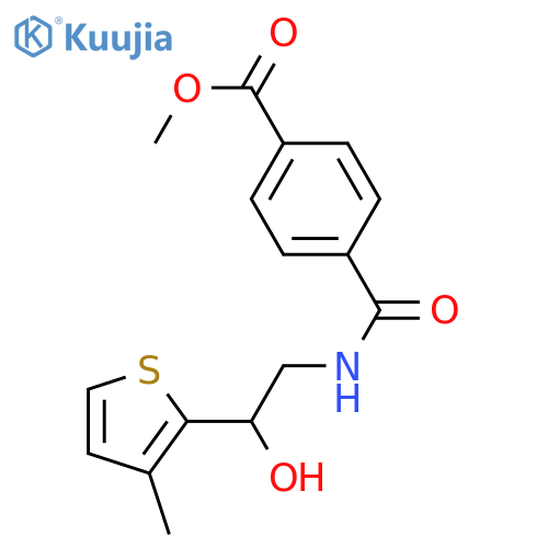 methyl 4-{2-hydroxy-2-(3-methylthiophen-2-yl)ethylcarbamoyl}benzoate structure