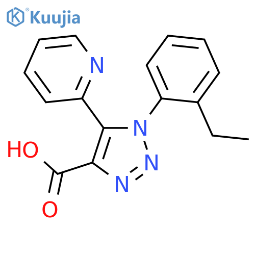 1-(2-ethylphenyl)-5-pyridin-2-yl-1H-1,2,3-triazole-4-carboxylic acid structure