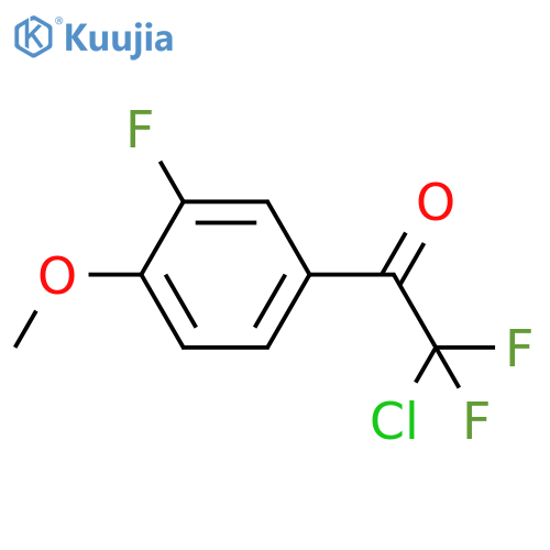 2-chloro-2,2-difluoro-1-(3-fluoro-4-methoxyphenyl)ethanone structure