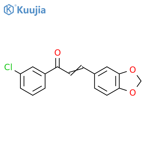 (2E)-3-(2H-1,3-Benzodioxol-5-yl)-1-(3-chlorophenyl)prop-2-en-1-one structure