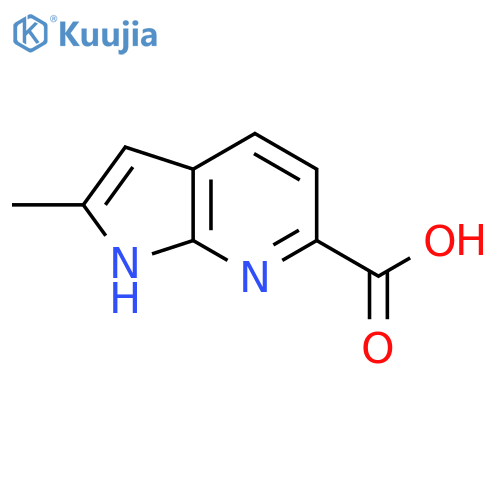 2-methyl-1H-pyrrolo[2,3-b]pyridine-6-carboxylic acid structure