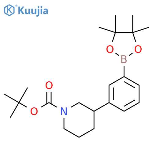 Tert-butyl 3-[3-(4,4,5,5-tetramethyl-1,3,2-dioxaborolan-2-yl)phenyl]piperidine-1-carboxylate structure