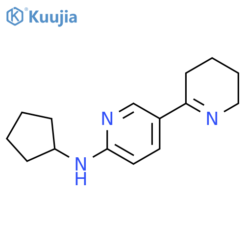 Cyclopentyl-(3,4,5,6-tetrahydro-[2,3]bipyridinyl-6-yl)-amine structure