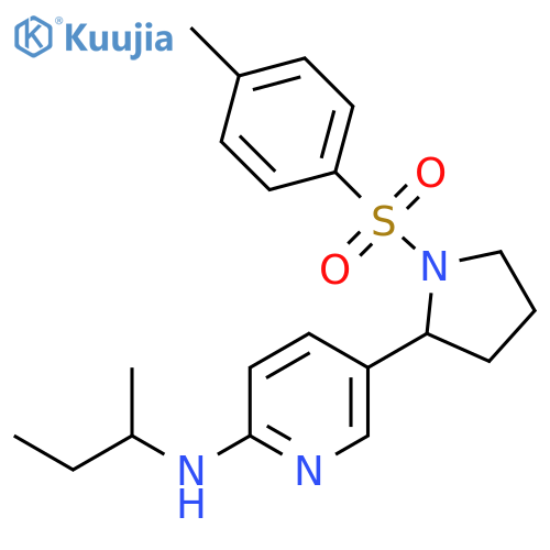 sec-Butyl-{5-[1-(toluene-4-sulfonyl)-pyrrolidin-2-yl]-pyridin-2-yl}-amine structure