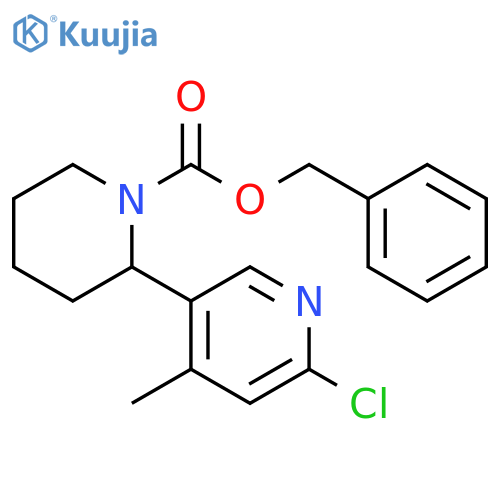 6-Chloro-4-methyl-3,4,5,6-tetrahydro-2H-[2,3]bipyridinyl-1-carboxylic acid benzyl ester structure