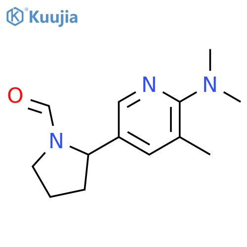 2-(6-Dimethylamino-5-methyl-pyridin-3-yl)-pyrrolidine-1-carbaldehyde structure