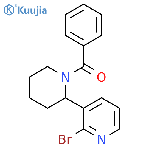 (2-Bromo-3,4,5,6-tetrahydro-2H-[2,3]bipyridinyl-1-yl)-phenyl-methanone structure