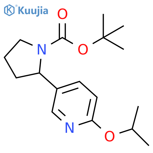 2-(6-Isopropoxy-pyridin-3-yl)-pyrrolidine-1-carboxylic acid tert-butyl ester structure