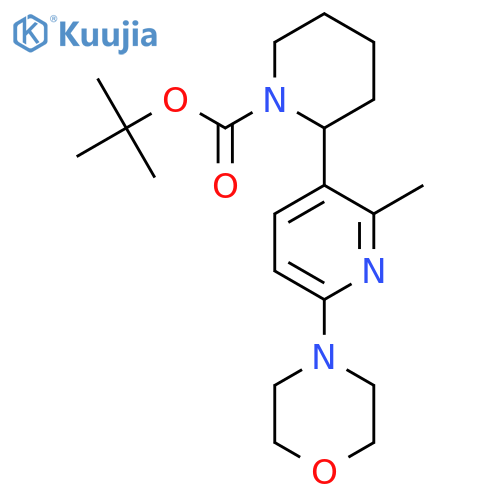 2-Methyl-6-morpholin-4-yl-3,4,5,6-tetrahydro-2H-[2,3]bipyridinyl-1-carboxylic acid tert-butyl ester structure