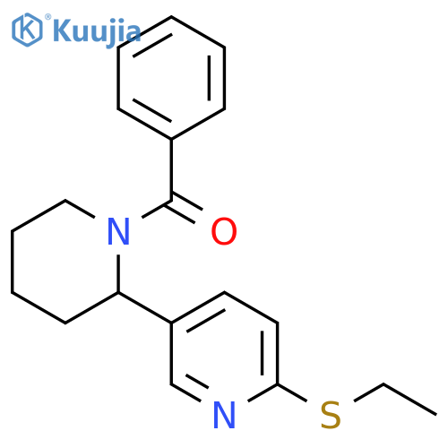 (6-Ethylsulfanyl-3,4,5,6-tetrahydro-2H-[2,3]bipyridinyl-1-yl)-phenyl-methanone structure