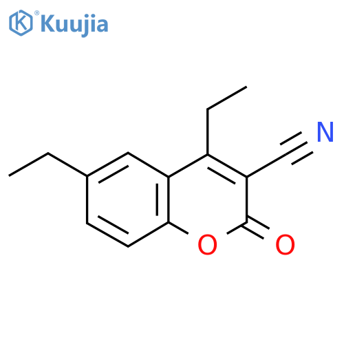 4,6-Diethyl-2-oxo-2H-chromene-3-carbonitrile structure