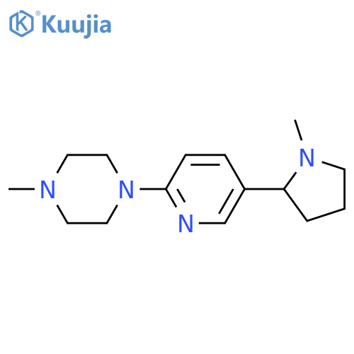 1-Methyl-4-[5-(1-methyl-pyrrolidin-2-yl)-pyridin-2-yl]-piperazine structure
