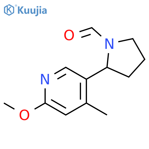 2-(6-Methoxy-4-methyl-pyridin-3-yl)-pyrrolidine-1-carbaldehyde structure