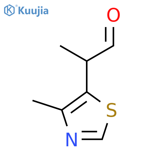 2-(4-methyl-1,3-thiazol-5-yl)propanal structure