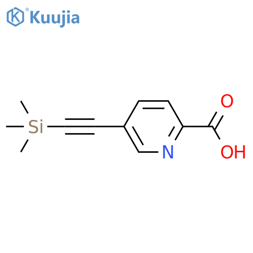 5-2-(trimethylsilyl)ethynylpyridine-2-carboxylic acid structure