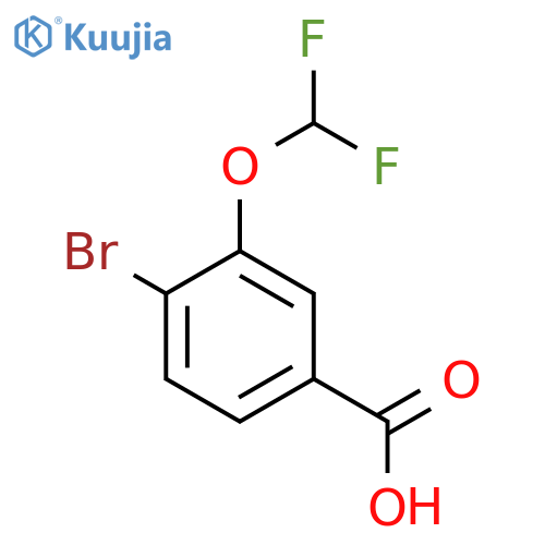 4-Bromo-3-(difluoromethoxy)benzoic acid structure