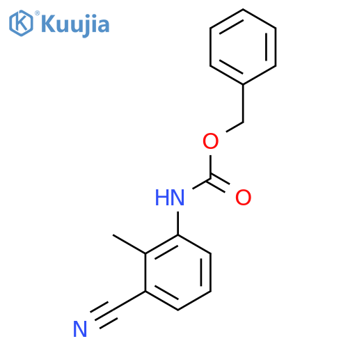 Benzyl 3-cyano-2-methylphenylcarbamate structure