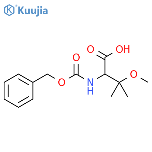 2-{[(benzyloxy)carbonyl]amino}-3-methoxy-3-methylbutanoic acid structure