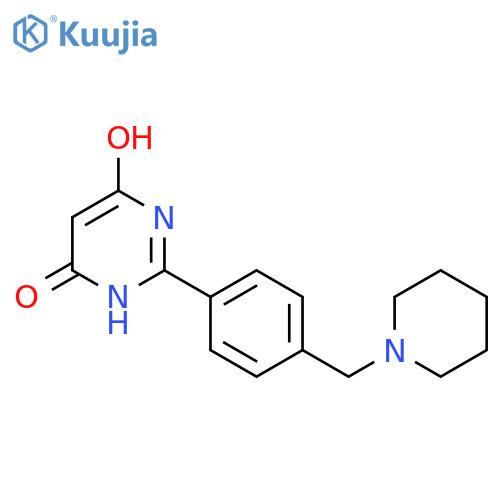 2-[4-(1-Piperidinylmethyl)phenyl]-4,6-pyrimidinediol structure