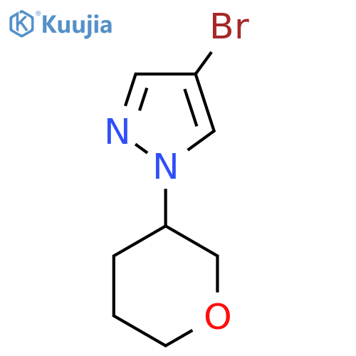 4-bromo-1-tetrahydropyran-3-yl-pyrazole structure