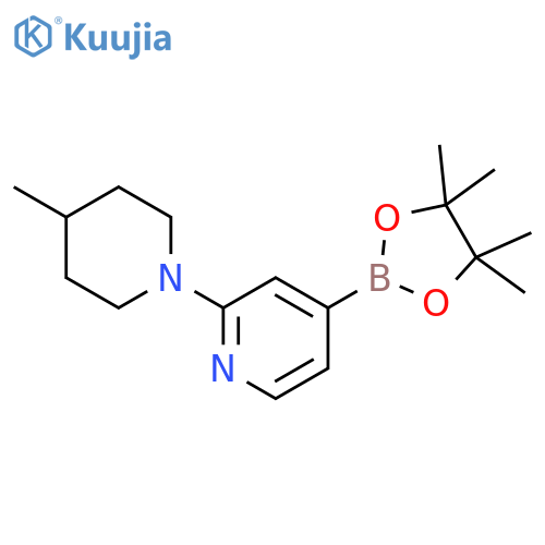 2-(4-Methylpiperidin-1-yl)-4-(4,4,5,5-tetraMethyl-1,3,2-dioxaborolan-2-yl)pyridine structure
