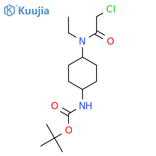 {4-[(2-Chloro-acetyl)-ethyl-amino]-cyclohexyl}-carbamic acid tert-butyl ester structure