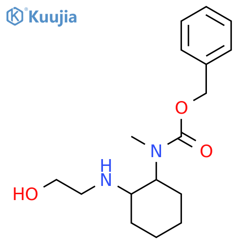 [2-(2-Hydroxy-ethylamino)-cyclohexyl]-methyl-carbamic acid benzyl ester structure
