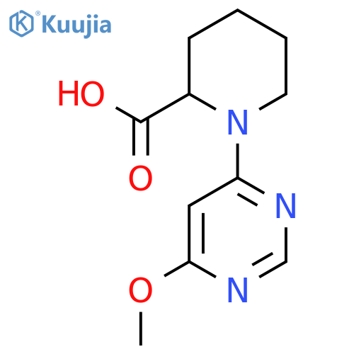1-(6-Methoxypyrimidin-4-yl)piperidine-2-carboxylic acid structure