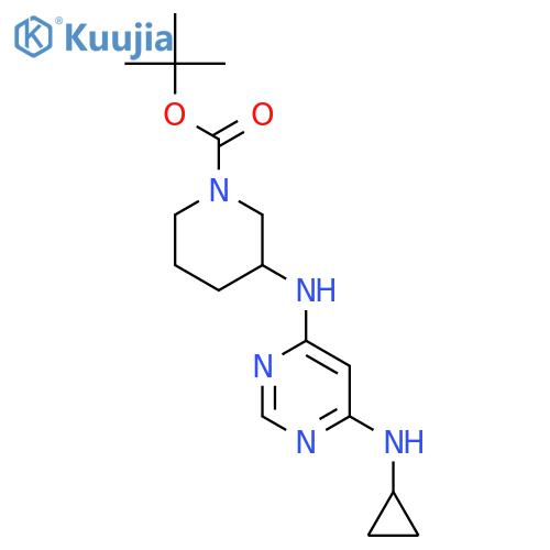 tert-Butyl 3-((6-(cyclopropylamino)pyrimidin-4-yl)amino)piperidine-1-carboxylate structure