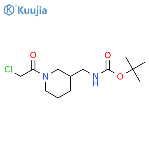 tert-Butyl ((1-(2-chloroacetyl)piperidin-3-yl)methyl)carbamate structure