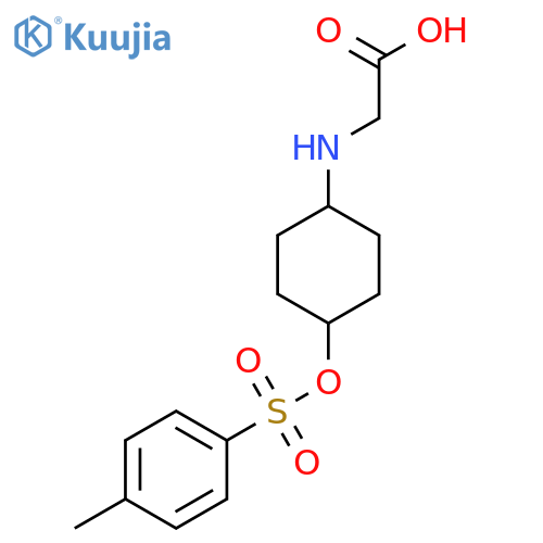 [4-(Toluene-4-sulfonyloxy)-cyclohexylamino]-acetic acid structure