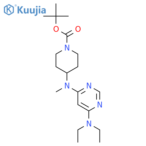 tert-Butyl 4-((6-(diethylamino)pyrimidin-4-yl)(methyl)amino)piperidine-1-carboxylate structure