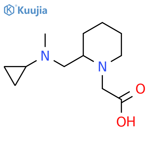 {2-[(Cyclopropyl-methyl-amino)-methyl]-piperidin-1-yl}-acetic acid structure